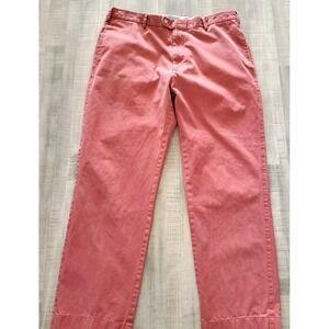 Peter Millar Crown Crafted Red Golf Chino Cotton Pants Men's 36x29
